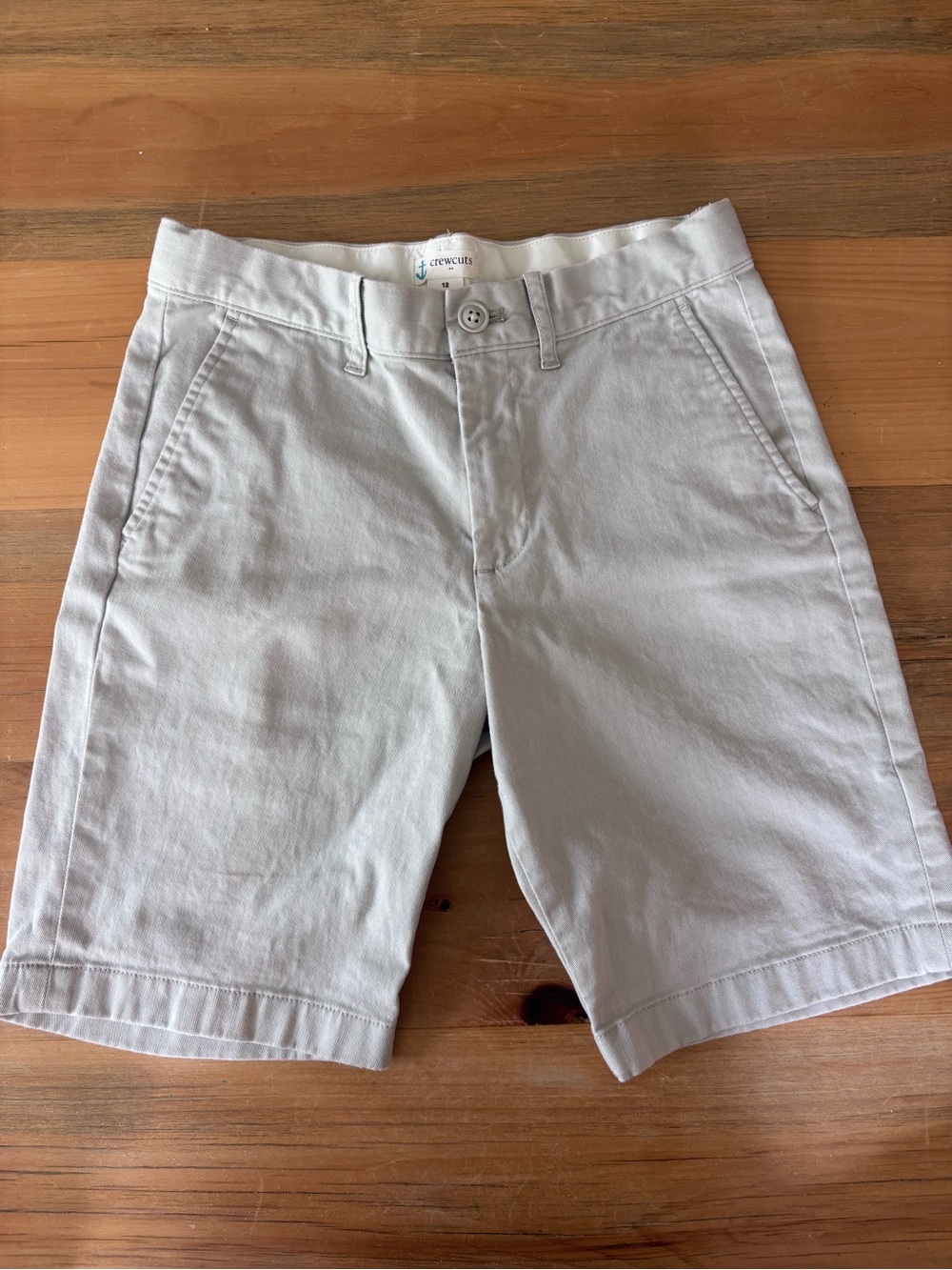 Crewcuts Boys' Light Gray Stretch Chino Shorts